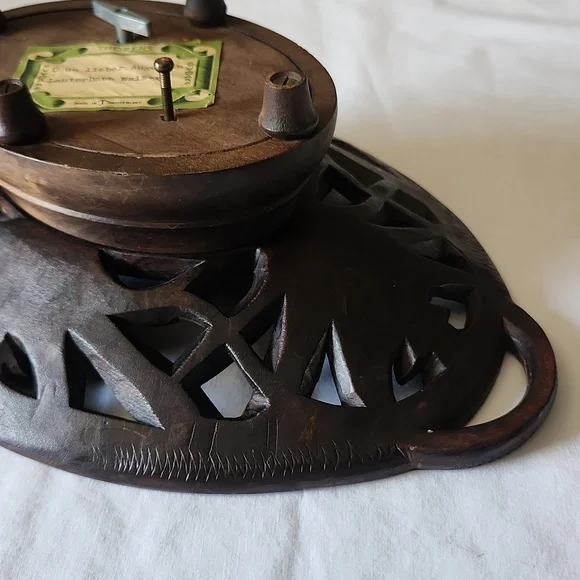 Thorens Lauterbach Walzer Switzerland Musical Carved Wooden Tray Platter - Picture 11 of 14